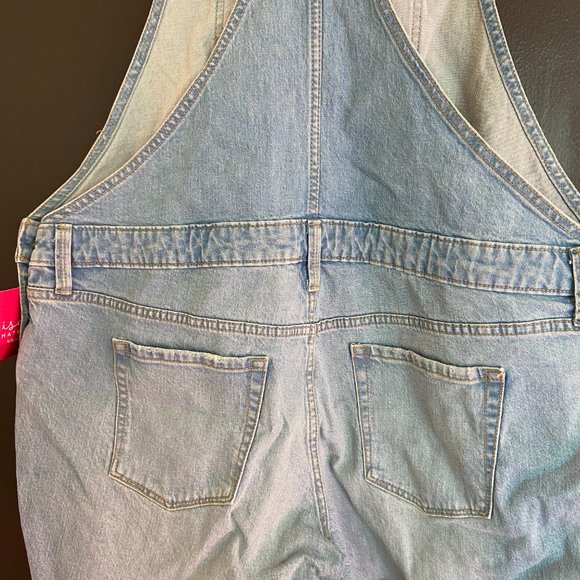 Ladies 6/28 Jean Maternity shortalls, distressed,5 pockets Gardening Gorpcore - Picture 4 of 4